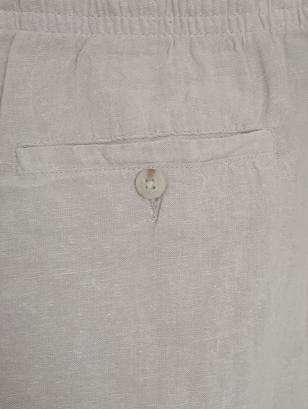 Panama Jack Women's Linen-Blend Drawstring Pants - Light Beige - Picture 6 of 10